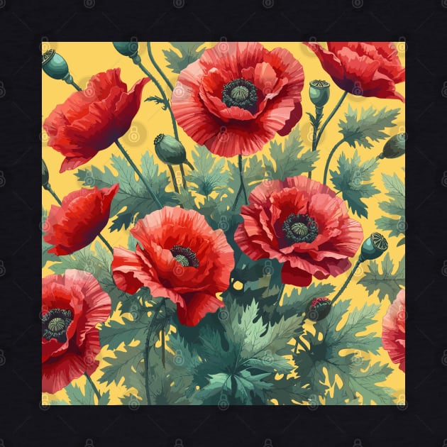 Red Poppy Flower by Jenni Arts